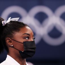 tokyo, japan july 27 simone biles of team united states looks on during the womens team final on day four of the tokyo 2020 olympic games at ariake gymnastics centre on july 27, 2021 in tokyo, japan photo by laurence griffithsgetty images
